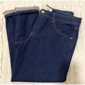 SENE Men's Tailored Tapered Designer Hipster Dress Jeans Dark Wash Denim 34x27